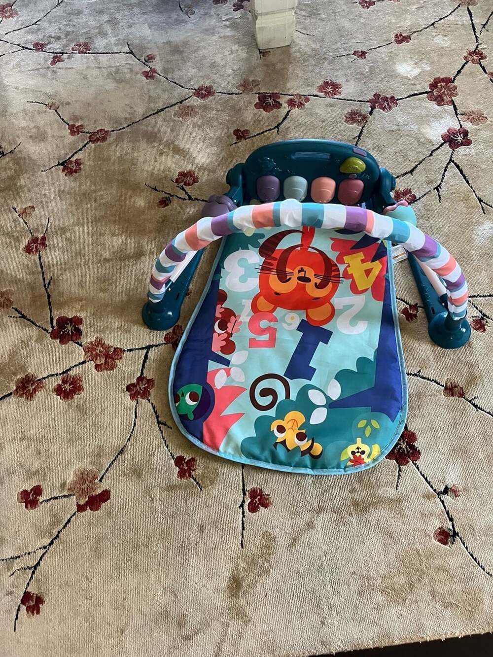 Caterbee Baby Play Mat Kick And Play Piano Gym Blue Activity Toy